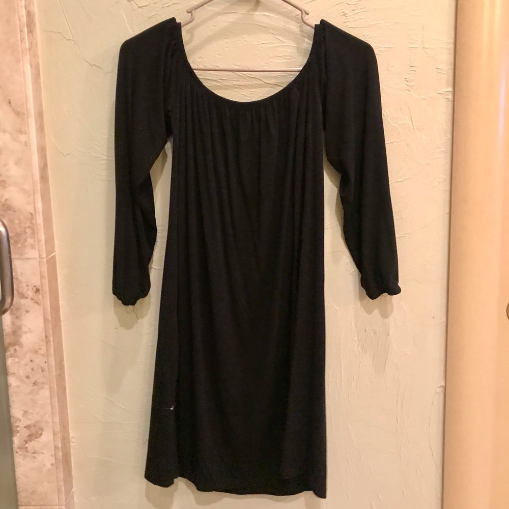 Off-The-Sholder Black Long Sleeve Dress - Never Been Worn